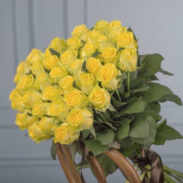 Желтые розы (60 см)