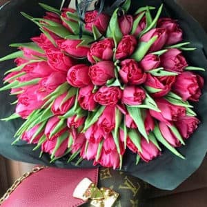 Букет тюльпаны розовые