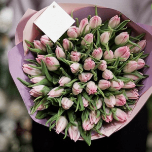 Букет нежных пионовидных Тюльпанов «Дыхание Весны»