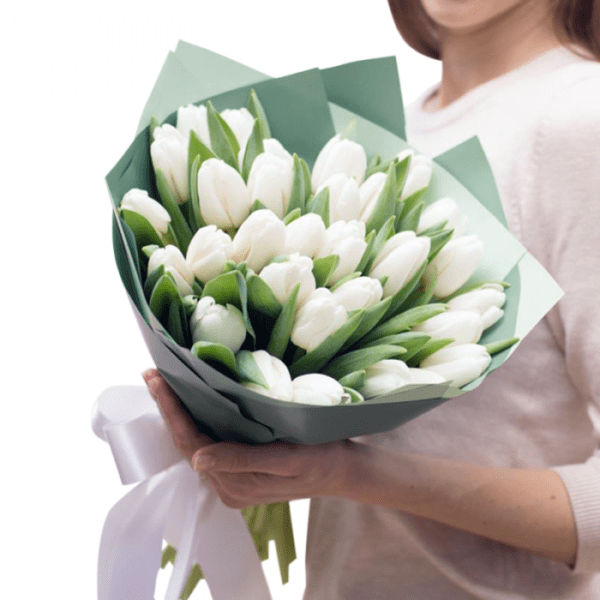 Букет тюльпаны белые