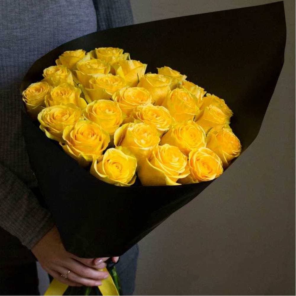 19 желтых роз букеты цветов брянск купить