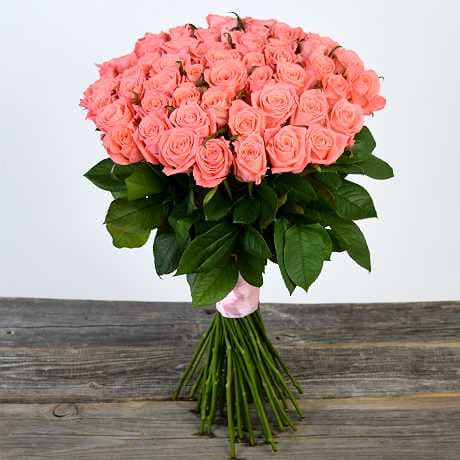 75 персиковых роз - Доставкой цветов в Москве! 16687 товаров! Цены от 487руб. Цветы Тут
