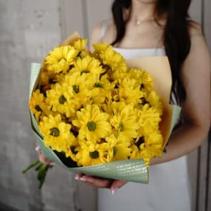 Цветы "Желтые хризантемы" Голландия с доставкой