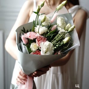бело-розовый букет