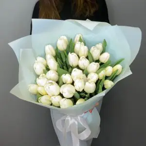 Букет из 25 желтых тюльпанов